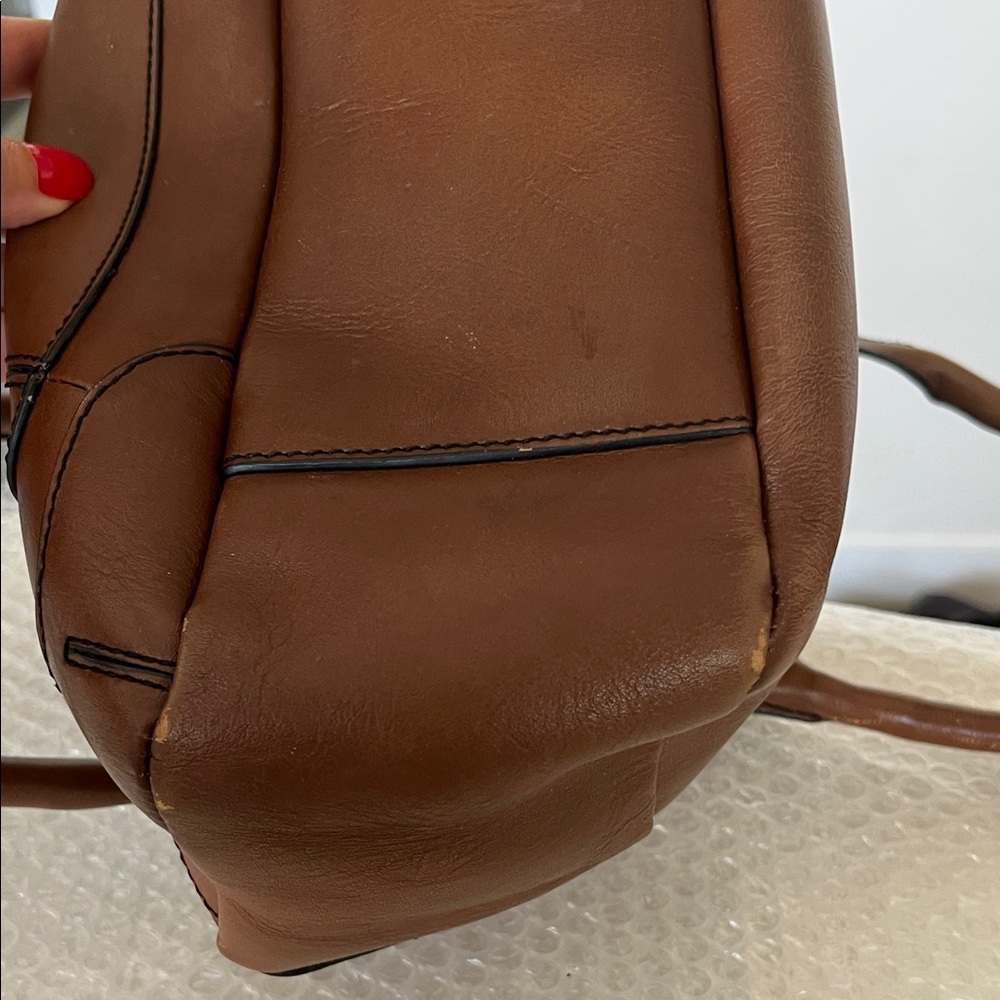 Etienne Aigner Rich Brown Leather Shoulder Bag - Picture 14 of 16
